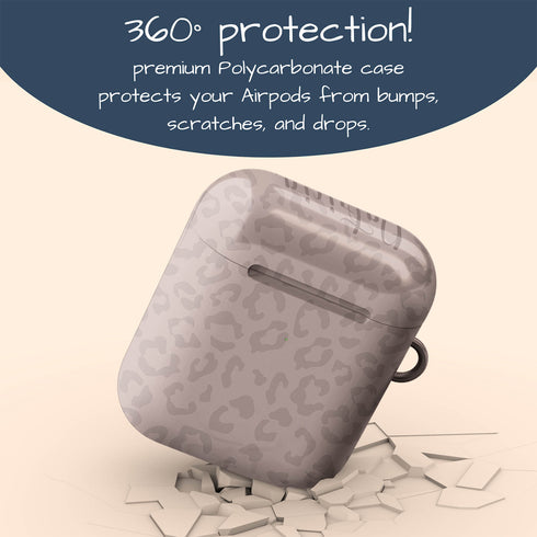 Nude Leopard Custom Name AirPods Case